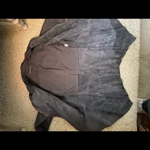 BLUR Leather Distressed Jacket  Size 40 US 0-2 - Picture 8 of 15